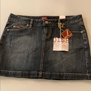 Dish denim mini skirt